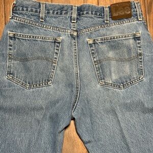 LEE Regular Fit Straight Leg Pepper Stone Wash Blue Jeans Size 34 x 34